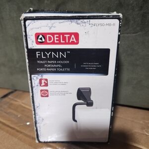 Delta Flynn Matte Black Wall Mount Toilet Paper Holder